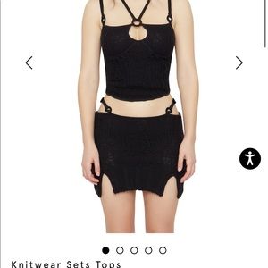 Danielle Guizio Multi Strap Crochet Top